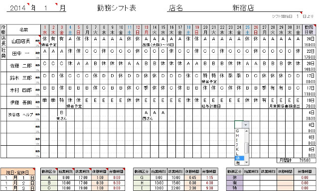 シフト表作成の決定版 コツや留意点 オススメの管理ツールまとめ 人事部から企業成長を応援するメディアhr Note